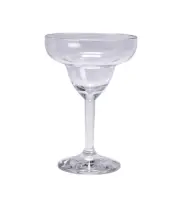 Yanco China Stemware Clear Plastic 10 oz. 5" dia. Margarita Glass- 2 Doz