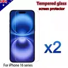 2×Tempered Glass Screen Protector For iPhone 16 11 12 13 14 15 Pro Max Plus SE