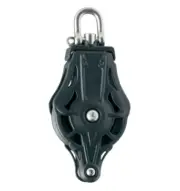 Wichard Single plain bearing block - Sheave 70 - Swivel head & becket