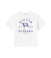 [Dolce & Gabbana Kids] Dolce & Gabbana Kids DG cotton jersey T-shirt Y 14 white