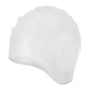 Silicone Swim Caps 3D Ear Protection Waterproof Swimming Caps White