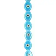 Blue Ceramic Evil Eye Beads, 15.5mm by Bead Landing™