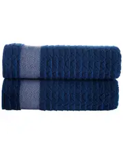 Brooks Brothers Herringbone 2pc Bath Towels