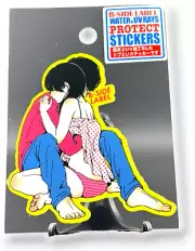 Tender Embrace Sticker Man Woman Making-Out Quirky Decal B-Side Label Japan