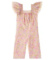 [Louise Misha] Louise Misha Irene ruffled floral cotton jumpsuit Y 8 yellow