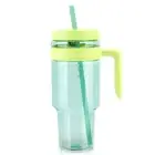 50oz Clear Tumblers with Handle and Straw | Tritan Plastic | Leak-Proof BPA-F...