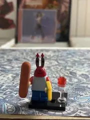 MR. KRABS LEGO MINIFIG FIGURE spongebob squarepants wine glass cash sandwich
