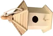 LIGHTAOTAO Wooden Bird House Pendant Idyllic Hanging Bird Nest for Home Decoration Durable and Unique Craftsmanship