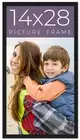 14x28 Frame Black Real Wood Picture Frame Width 0.75 inches | Interior Frame Dep