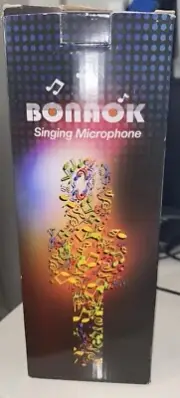 Bonaok Wireless Bluetooth Karaoke Microphone Portable Handheld Speaker Blue