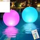 Solar Floating Pool Lights 2 Pack, 14In Led Pool Lights with Remote Control,Ip68