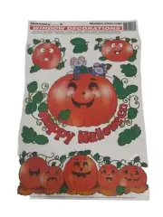 Vintage Halloween Jack O’Lantern Mice Pumpkin Static Color Cling Window Decor