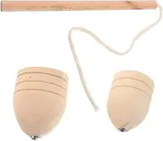 Hand-Painted Wooden Spinning Top Retro Vintage Toy for Boys and Girls Seniors Educational Fidget Toy Set