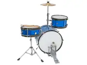 DXP Junior Drum Kit 3-Piece Cymbal & Sticks Metallic Blue Finish