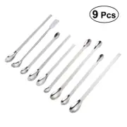 9PCSspoons /Set Stainless Steel Lab Mixing Sampling Spatulas for
