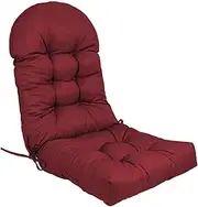 QLoztyse High Back Cushion for Rocking Chair, 110cmx50cm Outdoor Seat Pad, Red, as described