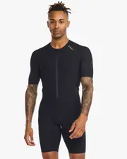 Light Speed Tech Sleeved Trisuit, 2XU, XS, Black/Gold, Male