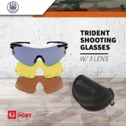 Beretta Trident Safety Shooting Glasses With 3 Interchangeable Lens Shield