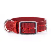 My Family Tucson Leather Collar - XX Large / Blue