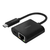 在飛比找PChome24h購物優惠-Belkin 貝爾金 USB-C 轉乙太網路+充電轉接器 I