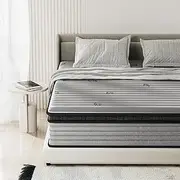 [MixDeer] King Mattress 12inch in a Box, Memory Foam Hybrid Mattress with Pocket Springs and Zoned Support for Back & Lumbar Pressure Relief, Motion Isolation and Edge Support -CertiPUR-US(12 Inch,King)
