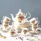 Royal Albert European Style Fine Bone China Design Teapot Cup set - 15 PCS Copy