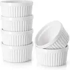 DOWAN 4 oz Ramekins - Ramekins for Creme Brulee Porcelain Ramekins Oven Safe, Cl