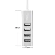 4 In 1 USB 2.0 High Speed 60MB/s USB Splitter 4 Ports Converter Adapter For Phone PC Laptop PC Notebook WH Computer Mac