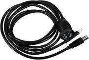 Car USB Hub Flush Mount Usb3.0 Cable Dual USB Port Extension Panel Mount for Vehicle