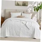 100% Cotton Quilt Set - Size Bedspread, King 02 - White - Tribal Geometry