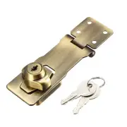 Keyed Hasp Lock 135mm Twist Knob Keyed Locking Hasp Keyed Alike Bronze Tone