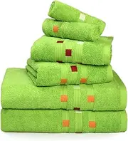 Trends Alley Panache Bath Towels Set (Pack of 6) | 2 Bath Towels, 2 Hand Towels & 2 Face Towels | 100% Combed Cotton (550 GSM) | Plush & Absorbent | Hotel Grade | Quick-Drying Durability | Earth-Friendly