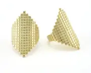 Adjustable Ring Gold Plated brass (18.5mm 8.5US inner size) 2707