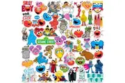 Sesame Street Deluxe Assorted Designs Stickers (Pack of 50) (Multicoloured) (One Size)