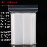 100pcs Extra Heavy-Duty Various Size Reclosable Packaging Clear Zip Lock Bag