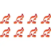 8x R&M Kangaroo Cookie Cutter Polyresin Coated Steel Baking Mould 8cm Orange