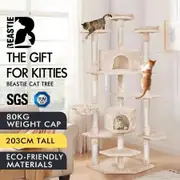 Beastie Cat Tree Scratching Post Scratcher Tower Condo House Furniture Wood 202