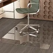NEUWEABY Glass Computer Chair Mat, 1175x 139 cm, Tempered Glass Floor Protector Mat, Transparent