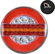 Trailer Lights, Truck Brake Lights Round, Stop Turn Lamp, Improved Light Performance, Dynamic Lighting Feature, 200g For Car, Van, Truck, Boat, Bus
