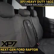Ford Next-Gen Raptor XP7 Heavy Duty Canvas Rear Row Seat Covers (Made to Order)