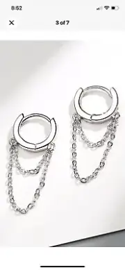 925 Silver Hoop Silver Earrings Unisex