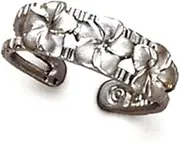 [JewelryWeb] 14k Solid White Gold Plumeria toe ring-toe ring for Women