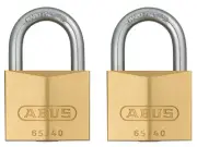 ABUS Mechanical 65/40mm Brass Padlock Twin Carded ABU6540TC