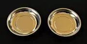 2 ATE PRO 6" POLISHED STAINLESS STEEL MAGNETIC PARTS TRAY BOLT SOCKET #90053