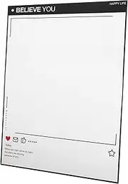 WOFASHPURET Sleek Minimalist Design Magnetic Whiteboard for Fridge Shopping List Pad Schedule Planner Memo Board