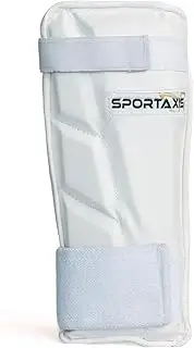 SPORTAXIS Cricket Arm Guard - Dual Strap, Soft Inside Foam, Maximum Protection - White, Essential Cricket Gear for Confident and Stylish Play – Useful for Long Practice & Playing Sessions