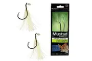 Size 8/0 Mustad Ultrapoint Circle Flasher Rig Twin Hook Green Chartreuse