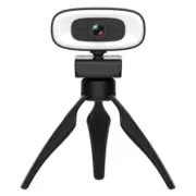 2K USB Webcam with Microphone 3 Gear Fill Light for Video Calling Conferencing