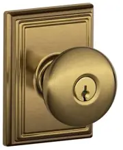 Schlage F51APLY609ADD Schlage F51A-PLY-ADD Plymouth Keyed Entry Single...