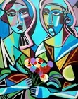 CORBELLIC WEDDING BRIDE 16X20 CUBISM LARGE CONTEMPORARY ORIGNAL NEW ART INTERIOR
